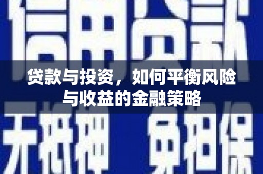 望江贷款与投资，如何平衡风险与收益的金融策略